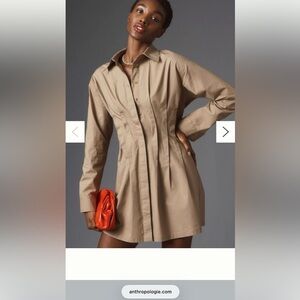 Pilcro Pintuck Mini Shirt Dress